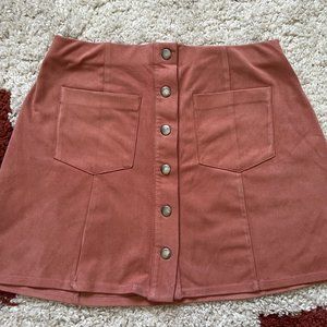 90s coral pink mini skirt - Forever 21 - size S